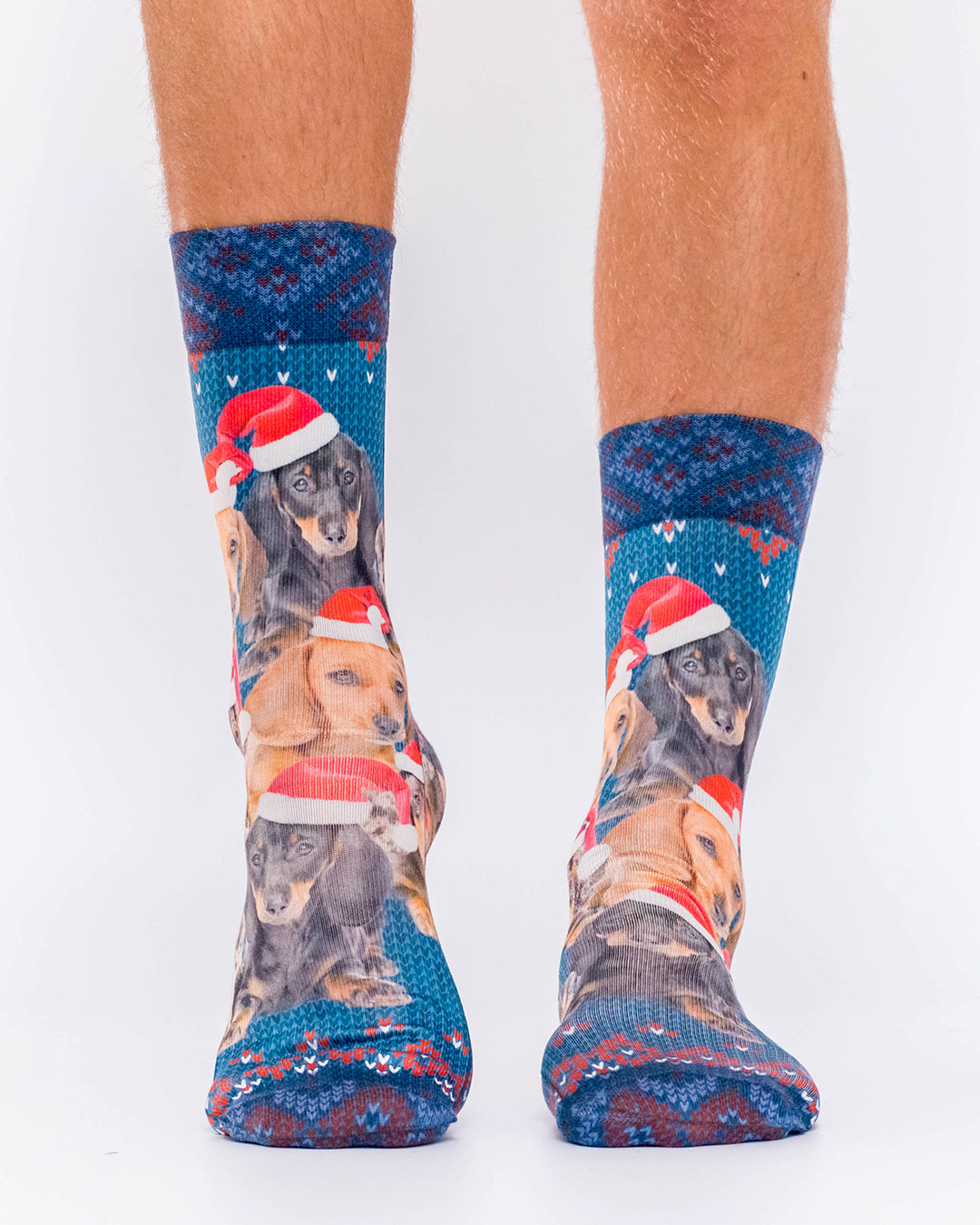 Santa Beagle Man Sock