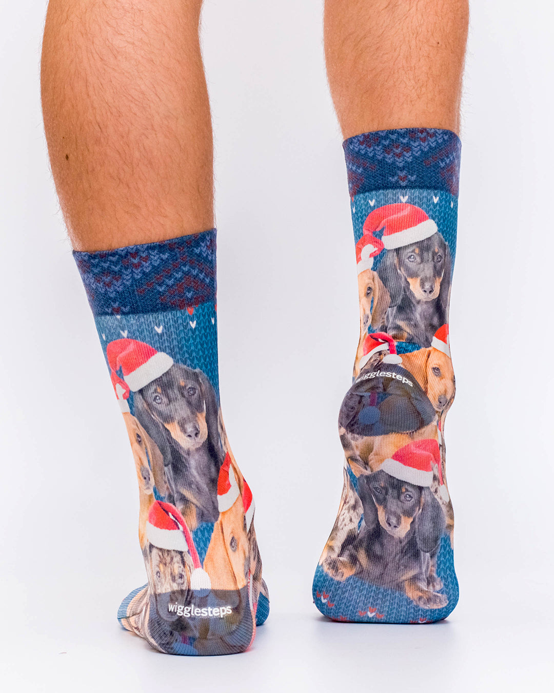 Santa Beagle Man Sock