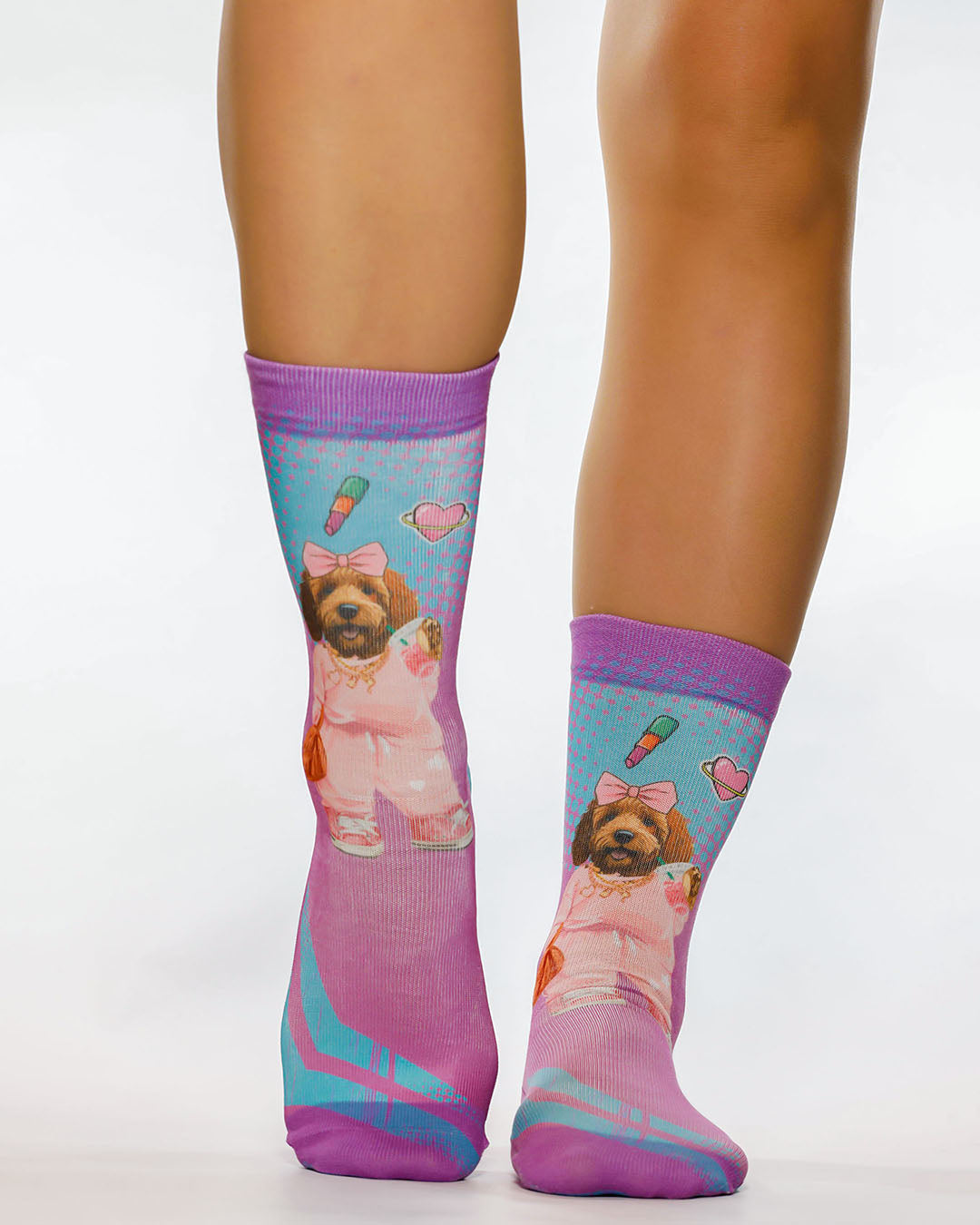 Tiki Dog I Lady Sock