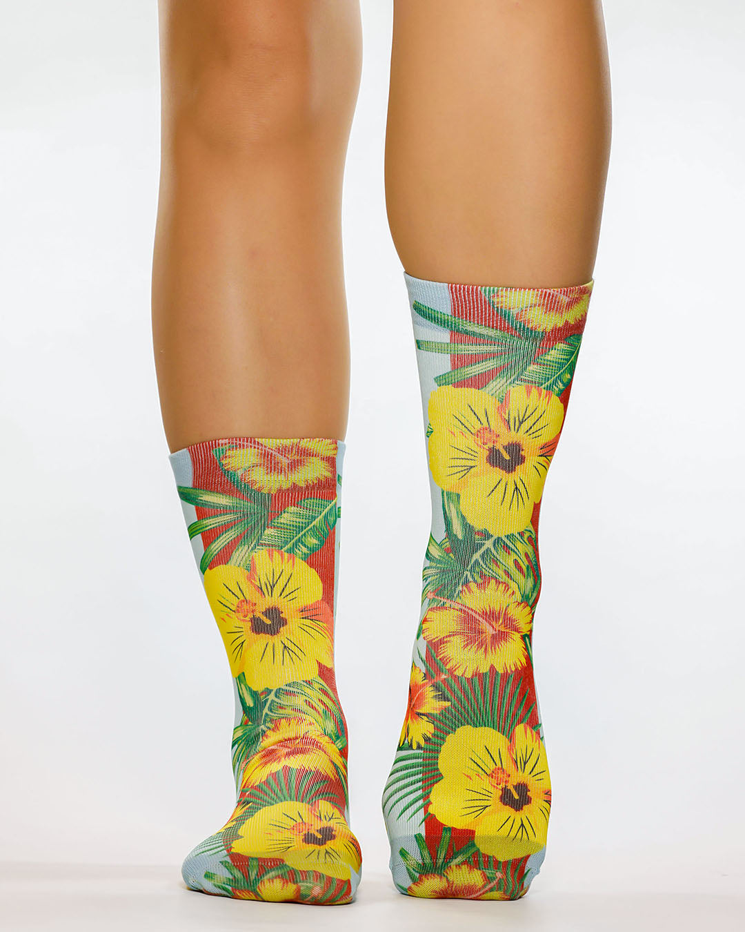 Yellow Botanic Lady Sock