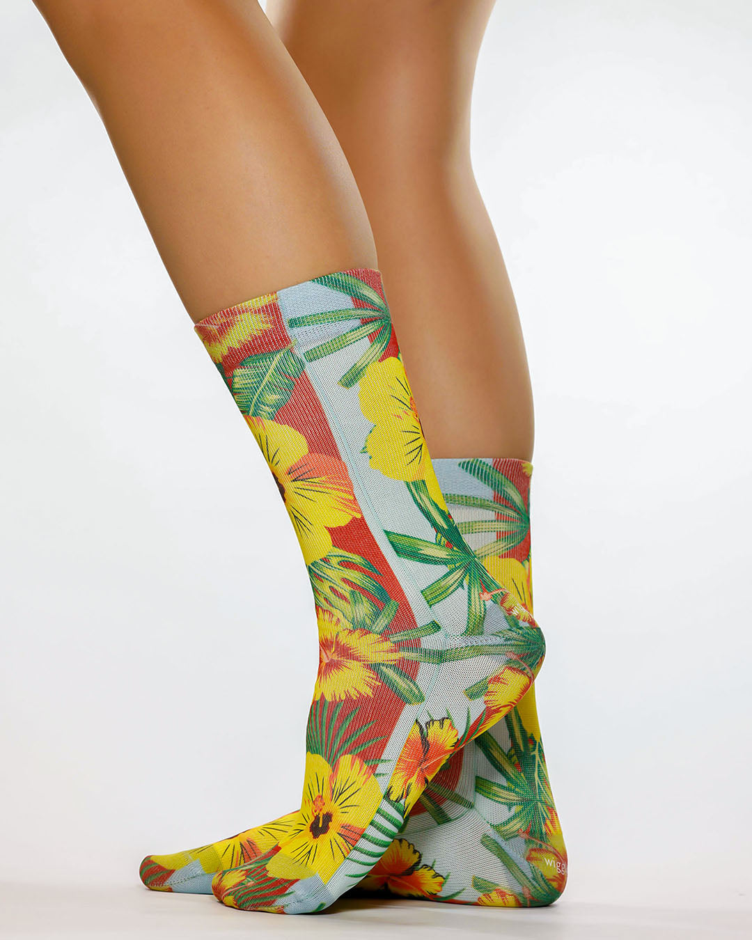 Yellow Botanic Lady Sock