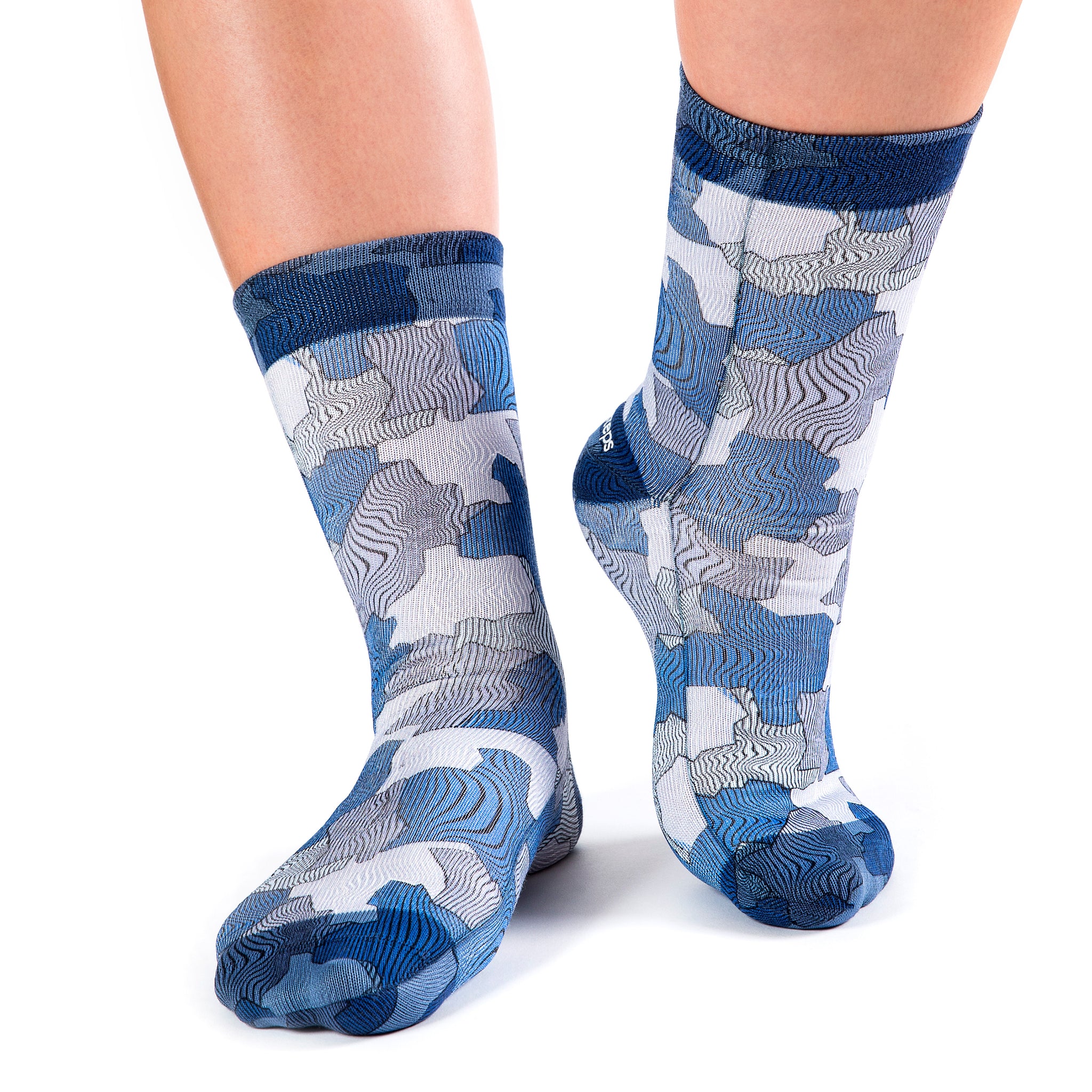 Blue Puzzle Lady Sock