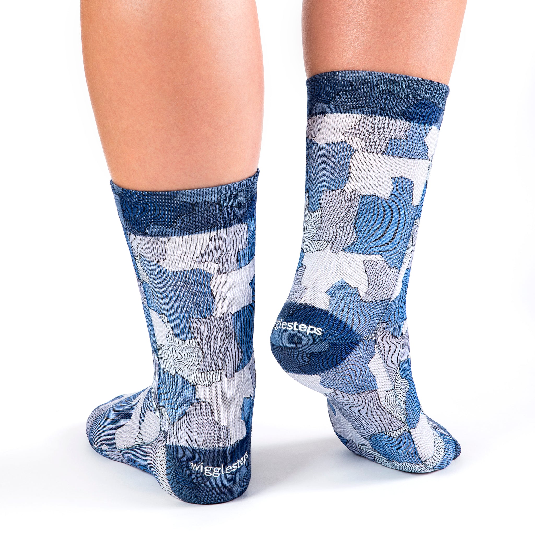 Blue Puzzle Lady Sock