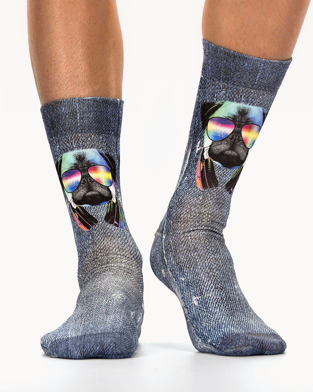 Hippie Dog Man Sock