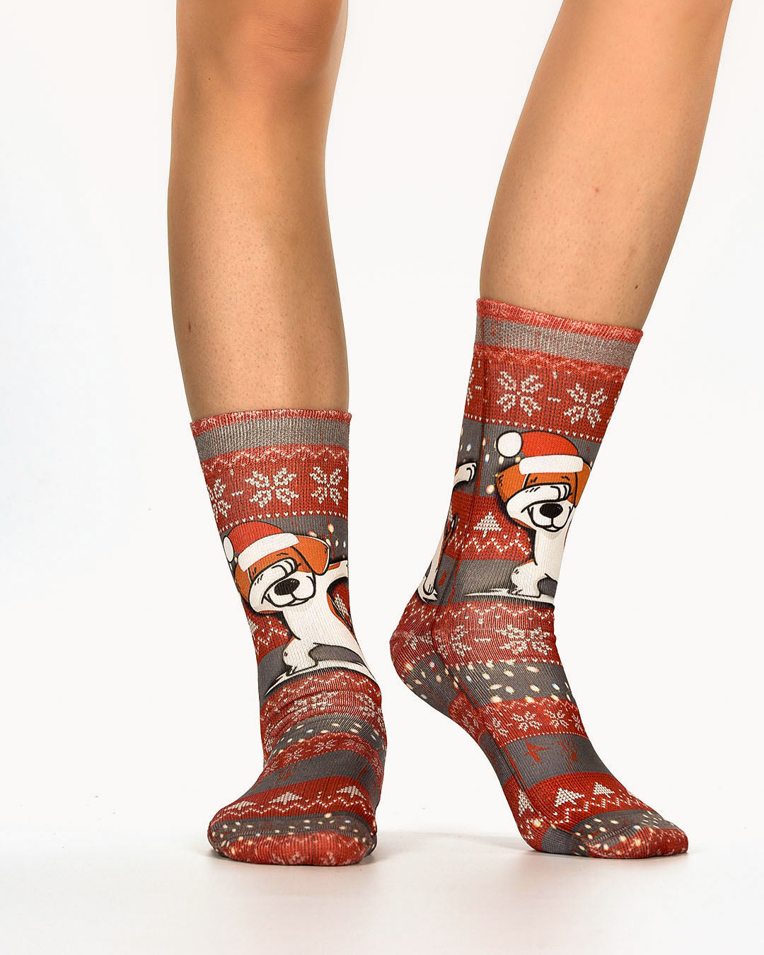 Christmas Fun Dog Lady Sock