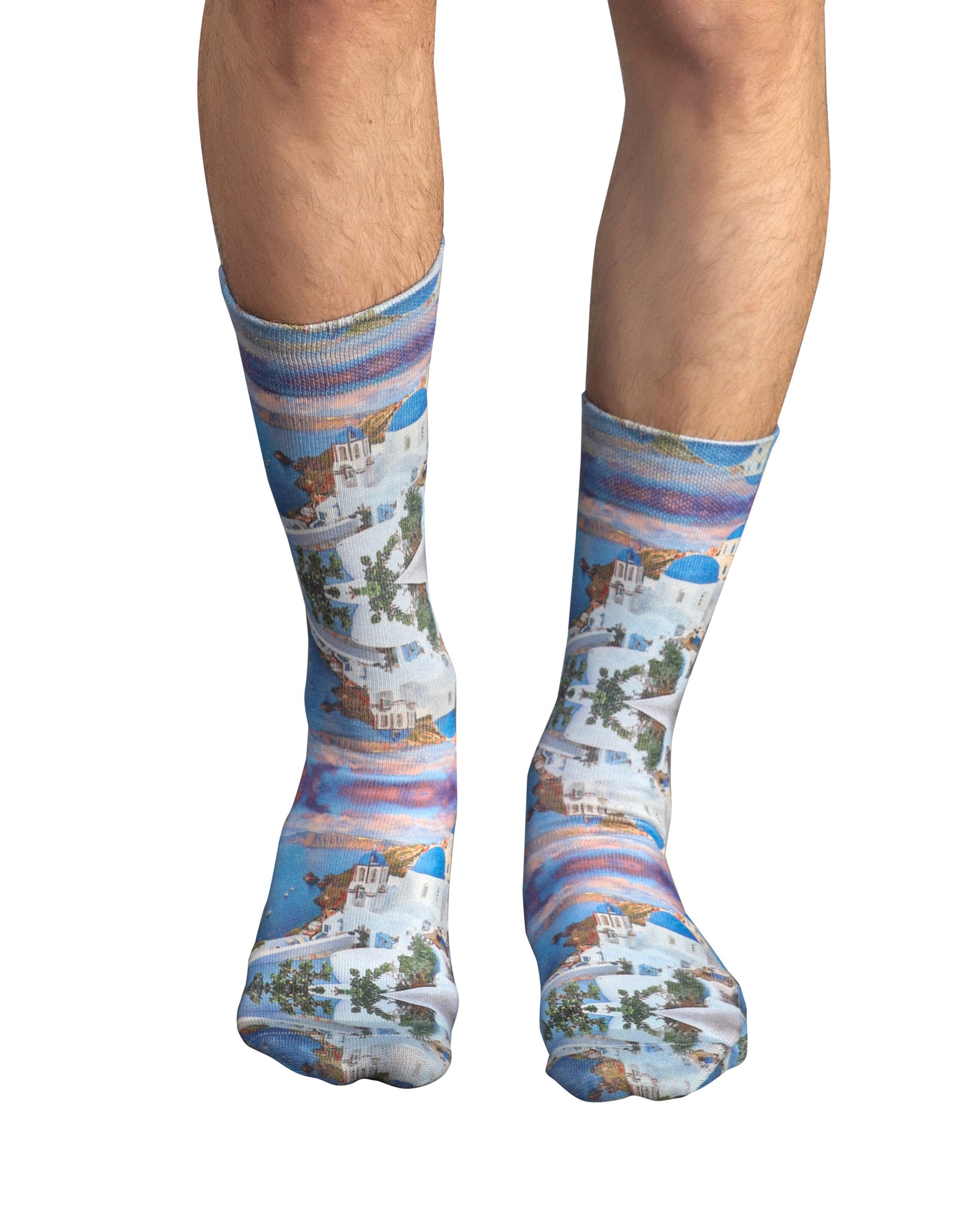 Santorini Island II Man Sock