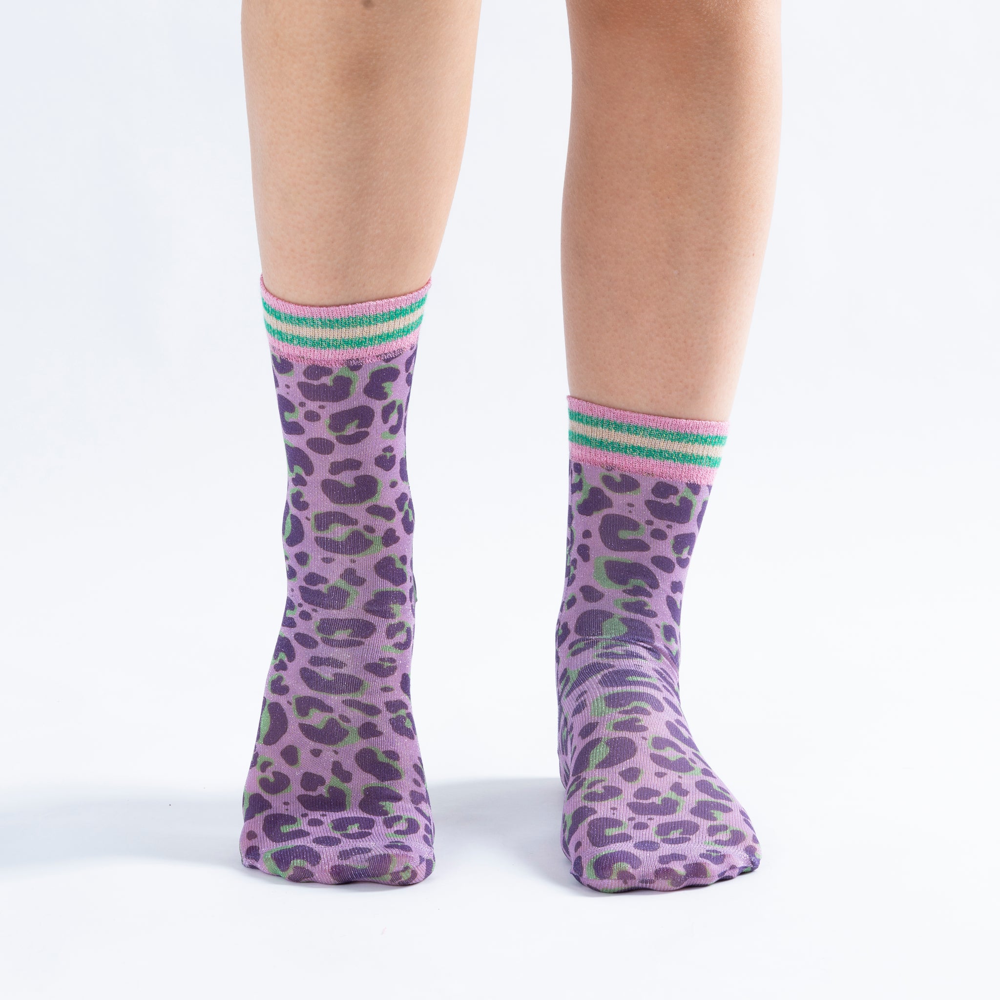 Glitter Purple Lady Sock