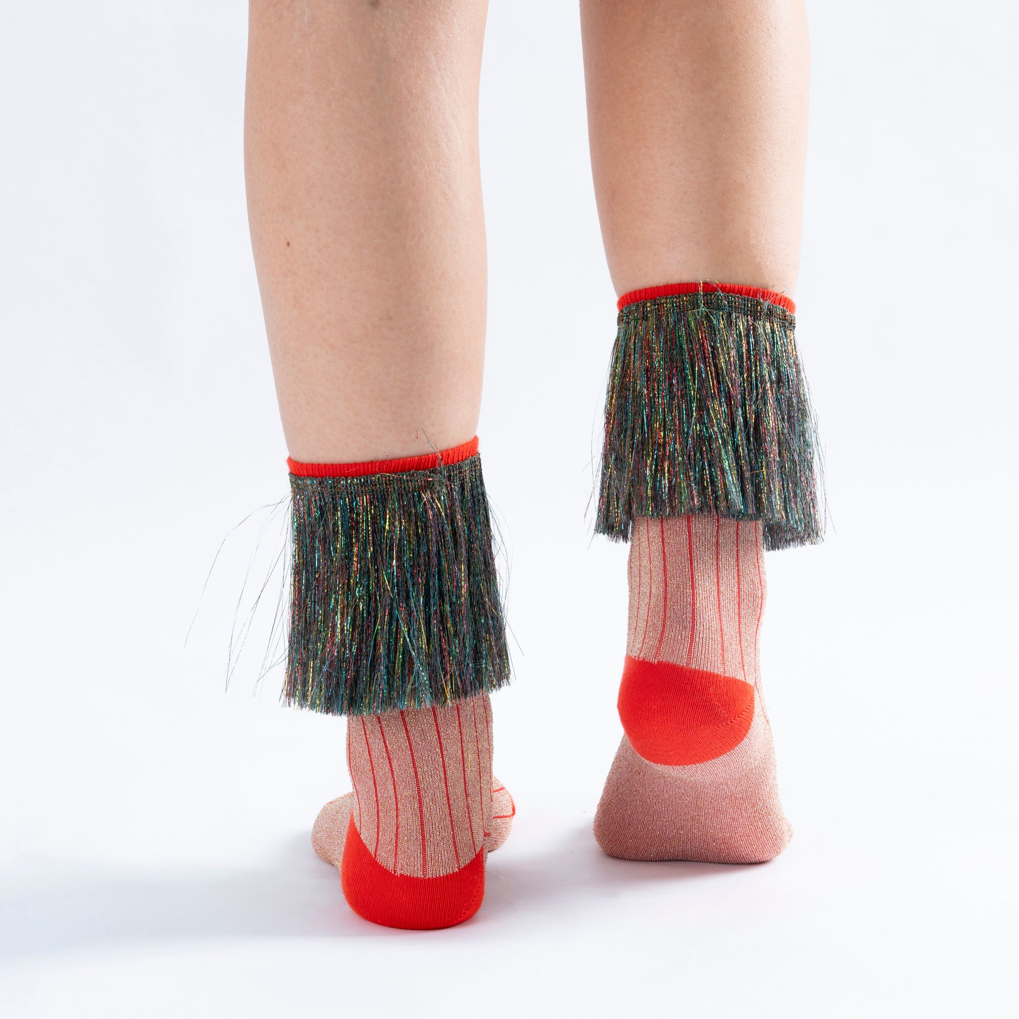 Glitter Party Red Lady Sock