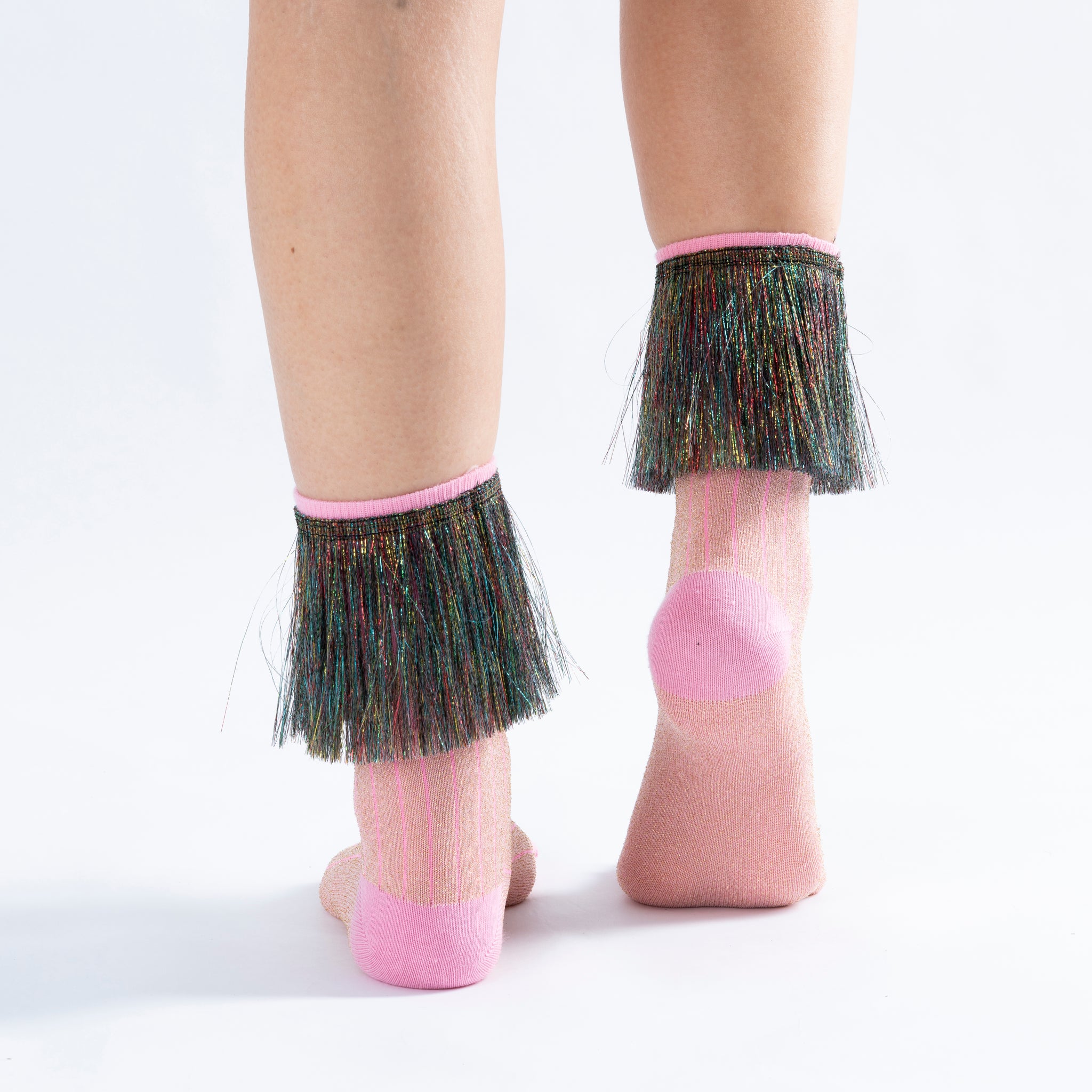 Glitter Party Pink Lady Sock