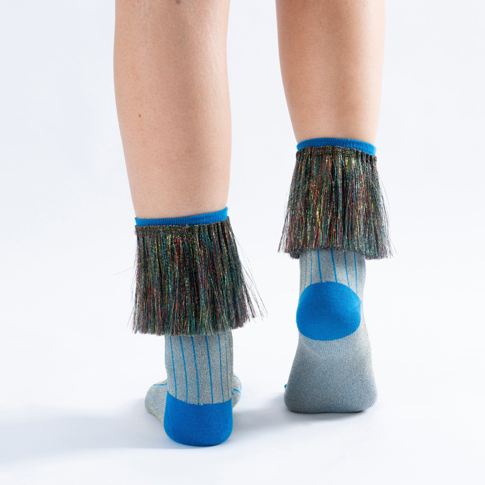 Glitter Party Blue Lady Sock