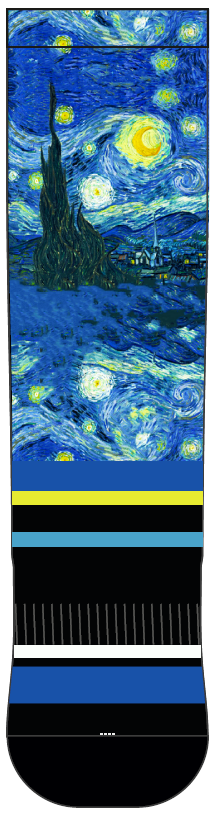 Starry Night Performans Sock