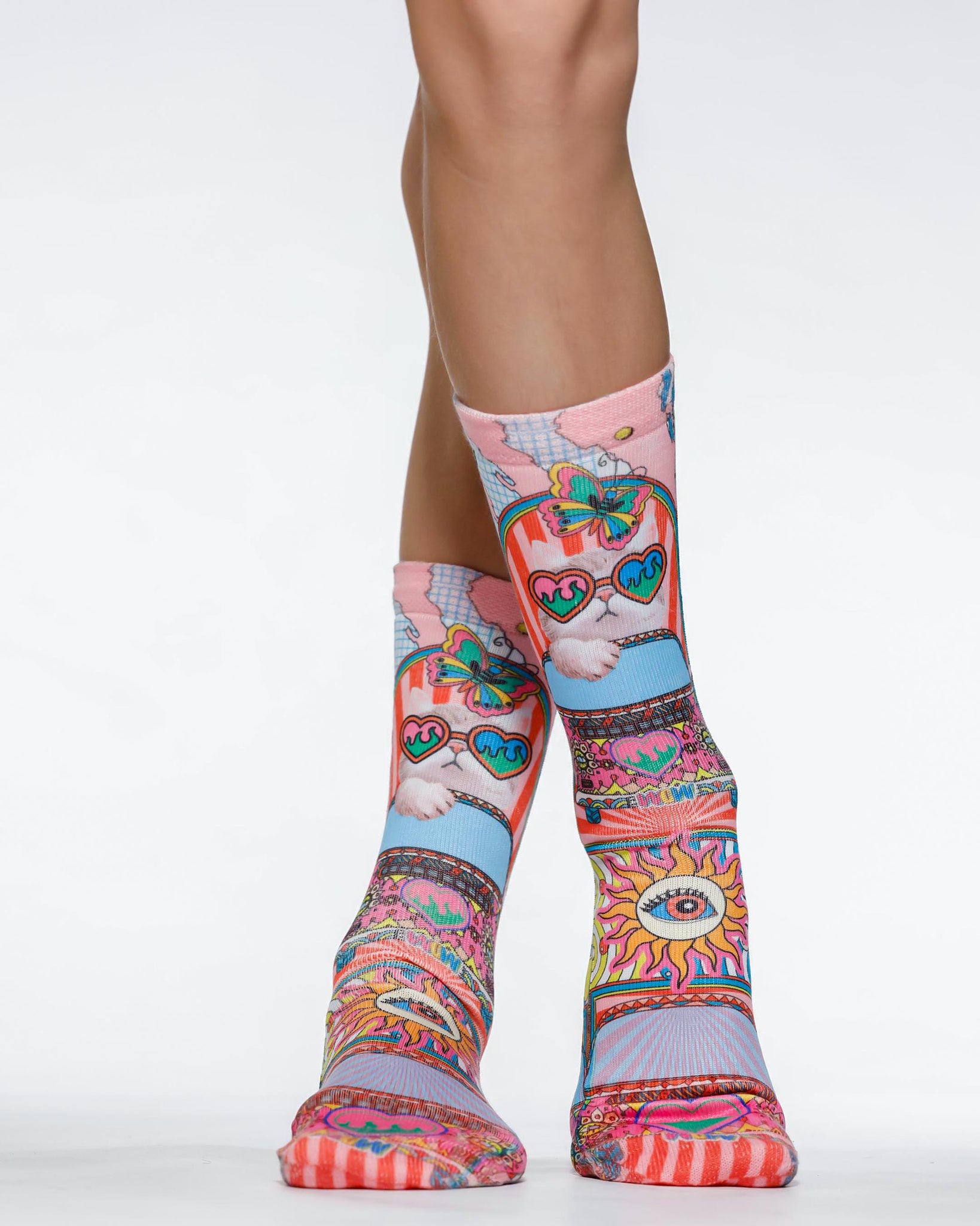 Hippie Cat Kids Sock