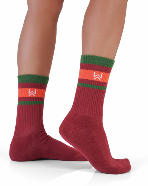 TENNIS SOCKS BURGUNDY