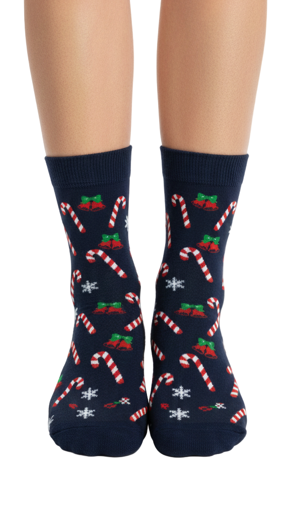 CANDY CANE Knitted Socks
