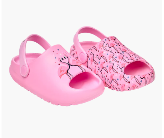 Baby Chunky Clogs Flamingos & Hearts