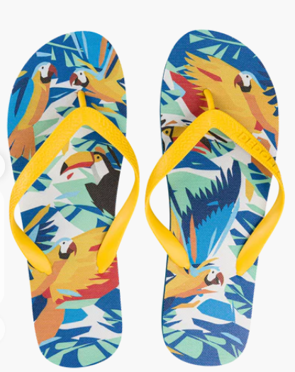 Flip Flops Tropical Birds