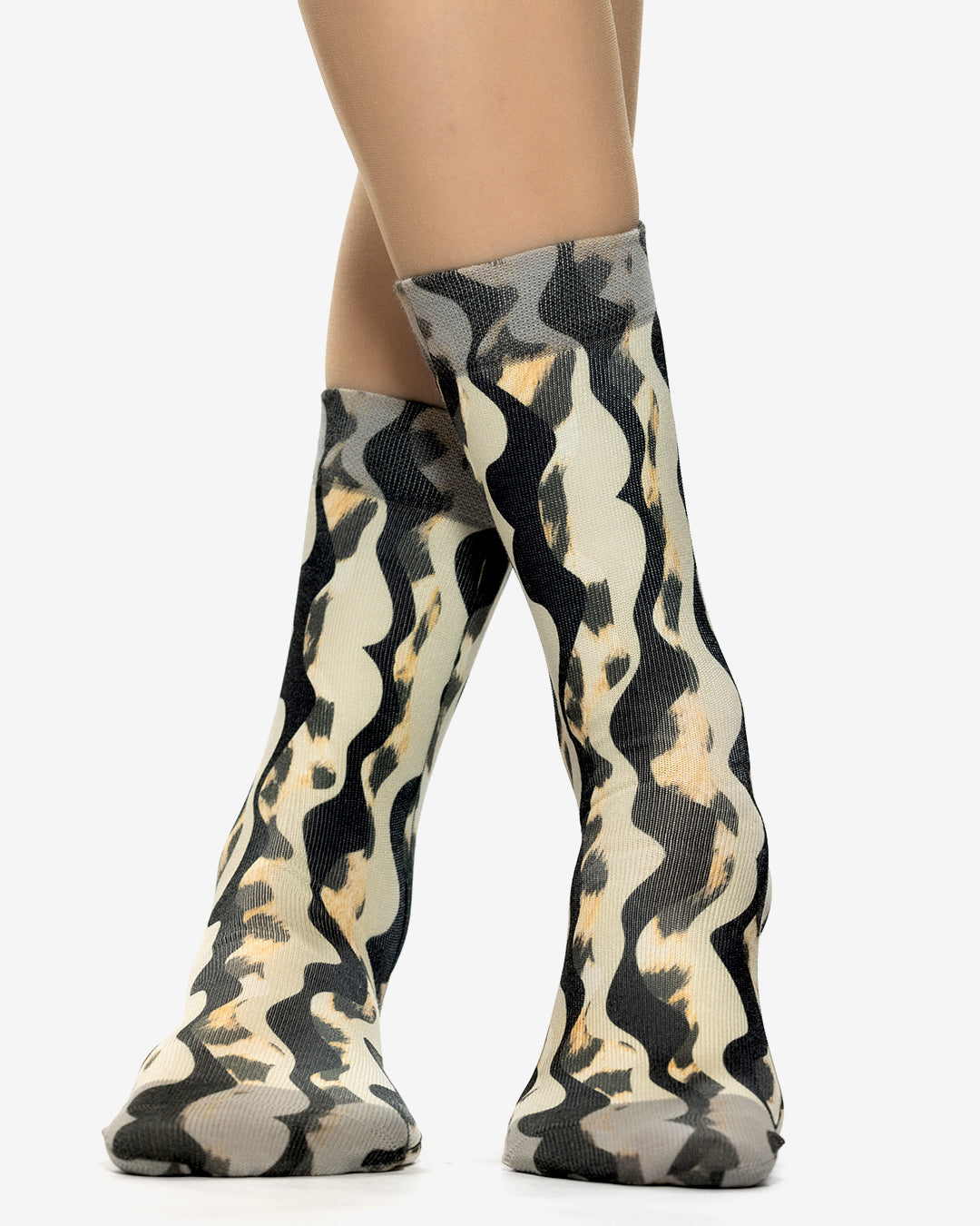 LEO WAVE BLACK Lady Socks