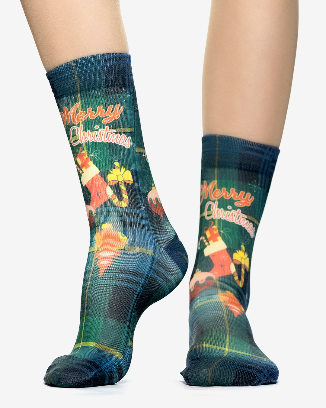 CHRISTMAS CHECK Lady Socks