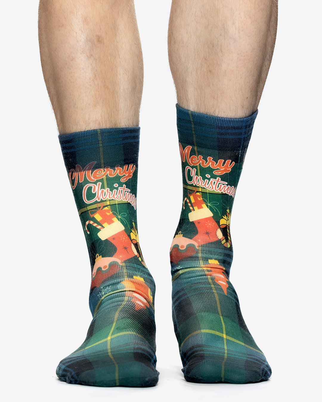 CHRISTMAS CHECK Man Socks