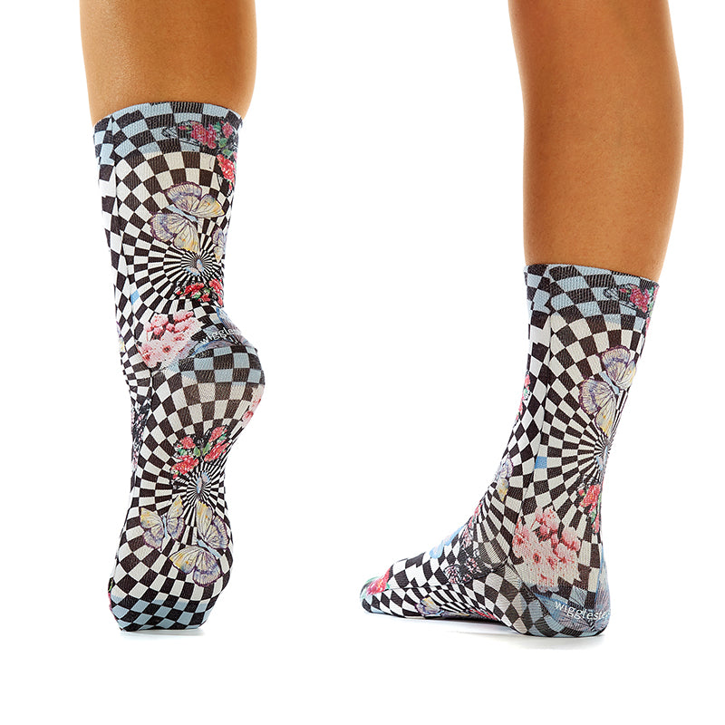 Swirling Butterfly Lady Sock