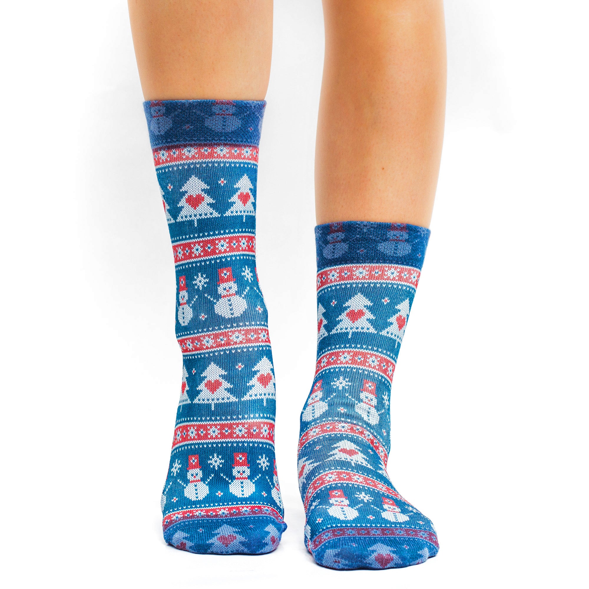 Knitted Snowman Lady Sock