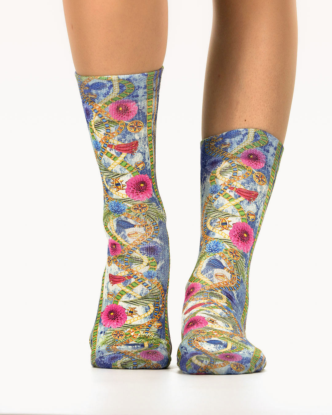 Flower Chain Lady Sock