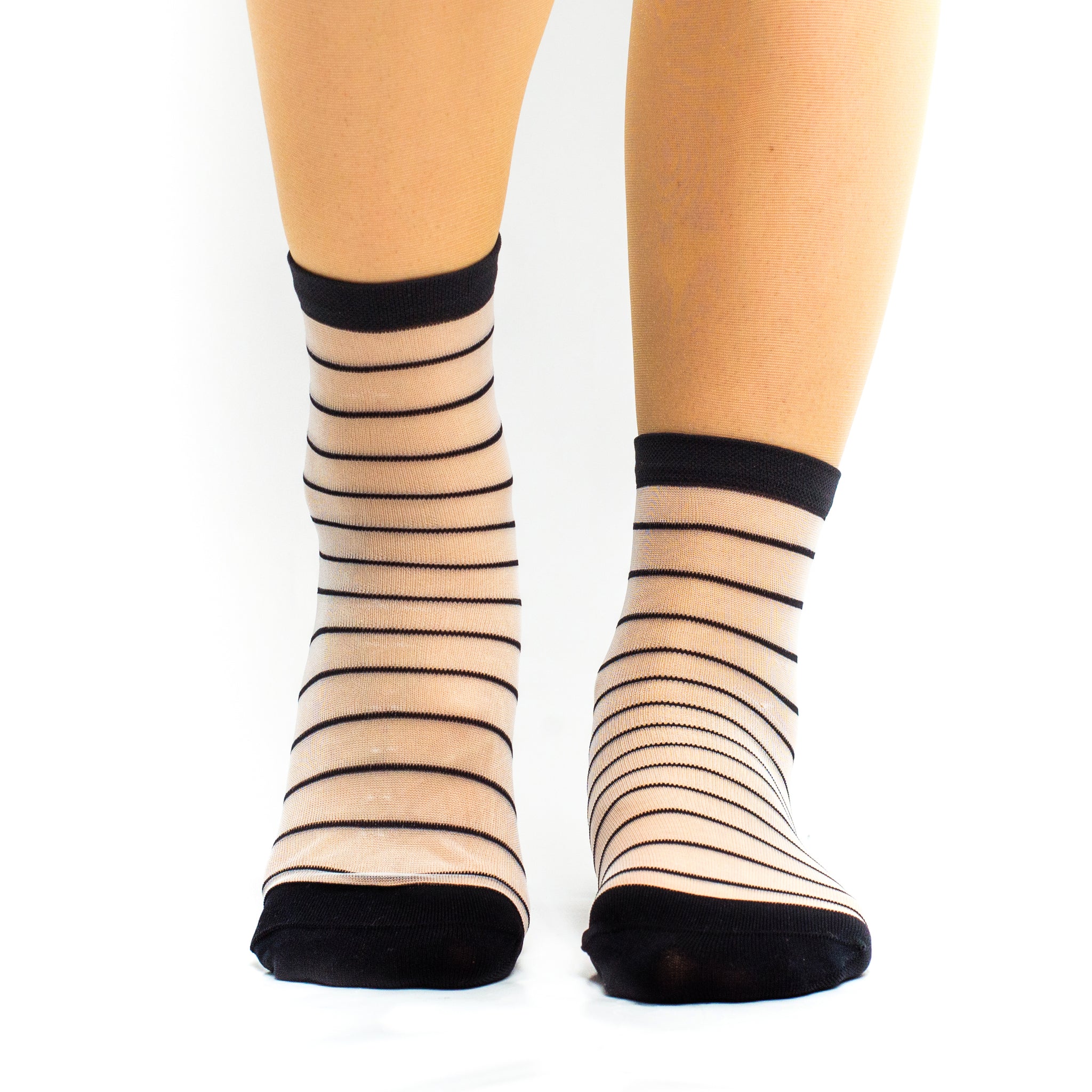 High Black Lines Lady Sock