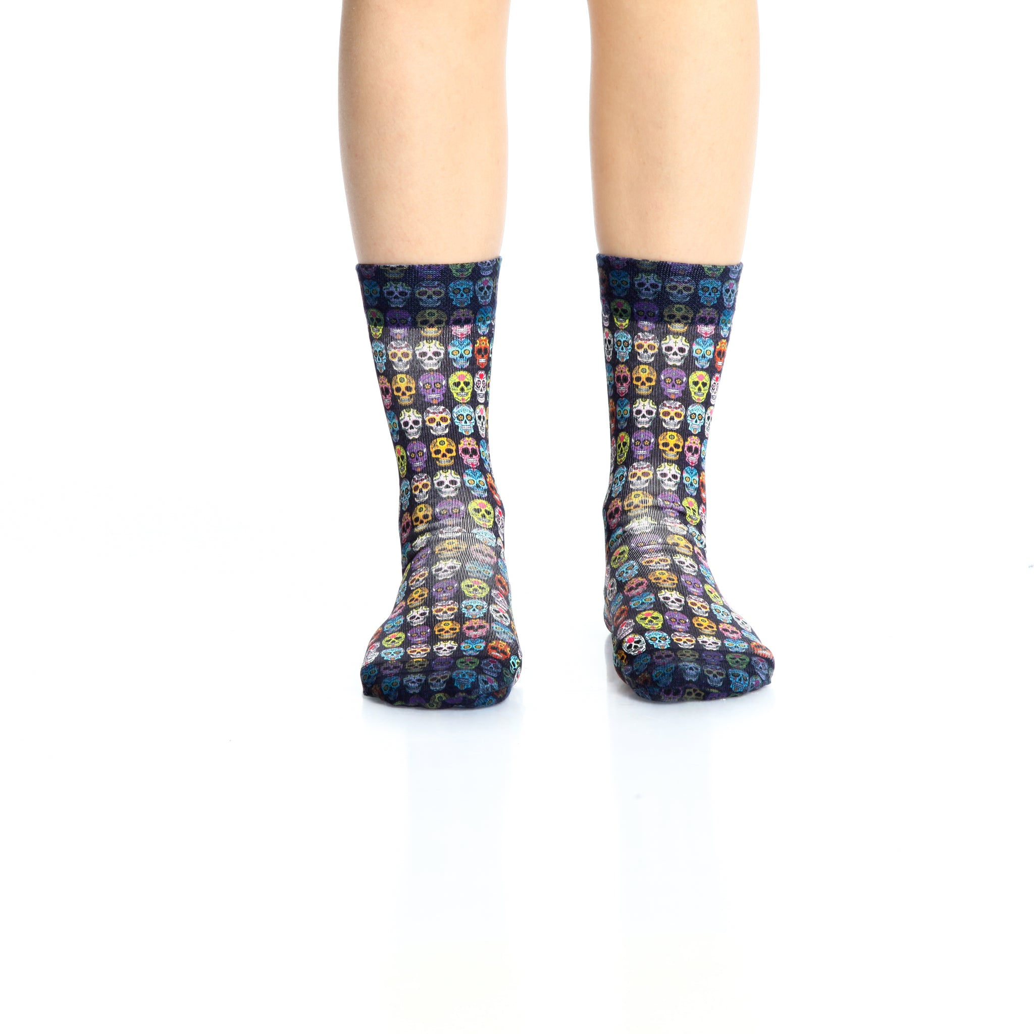 Blue Skulls Lady Sock