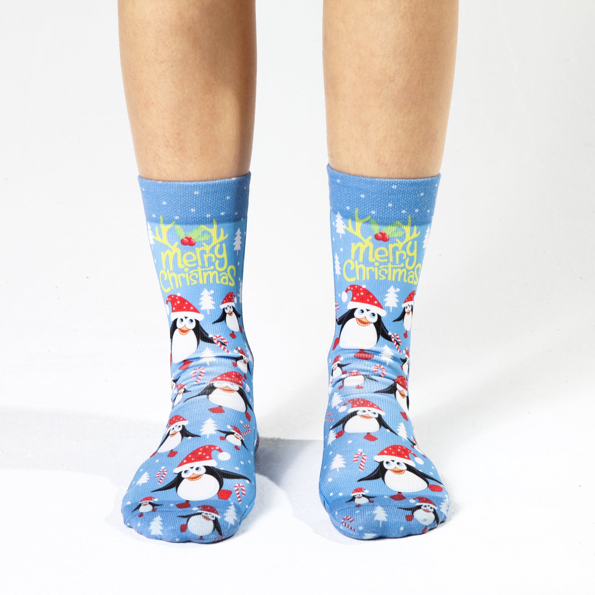 Christmas Penguin Lady Sock