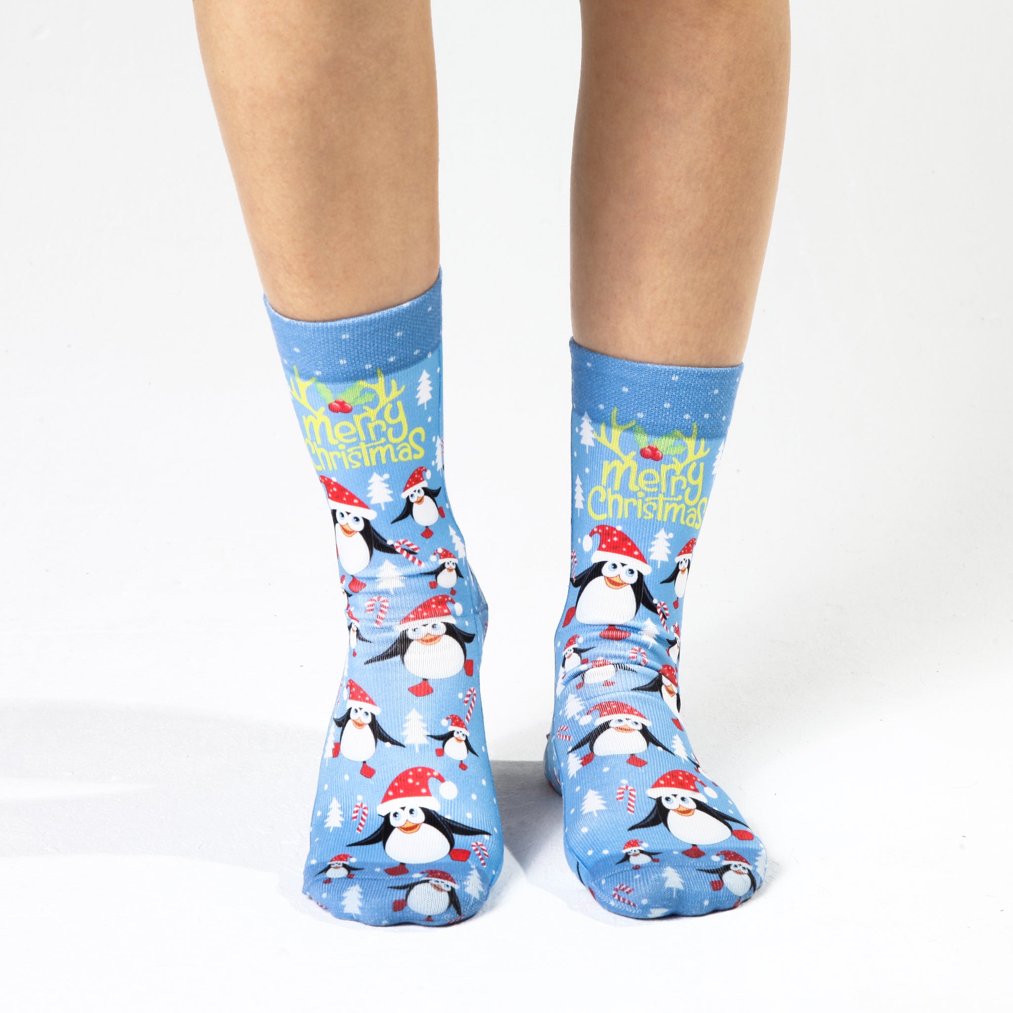 Christmas Penguin Lady Sock