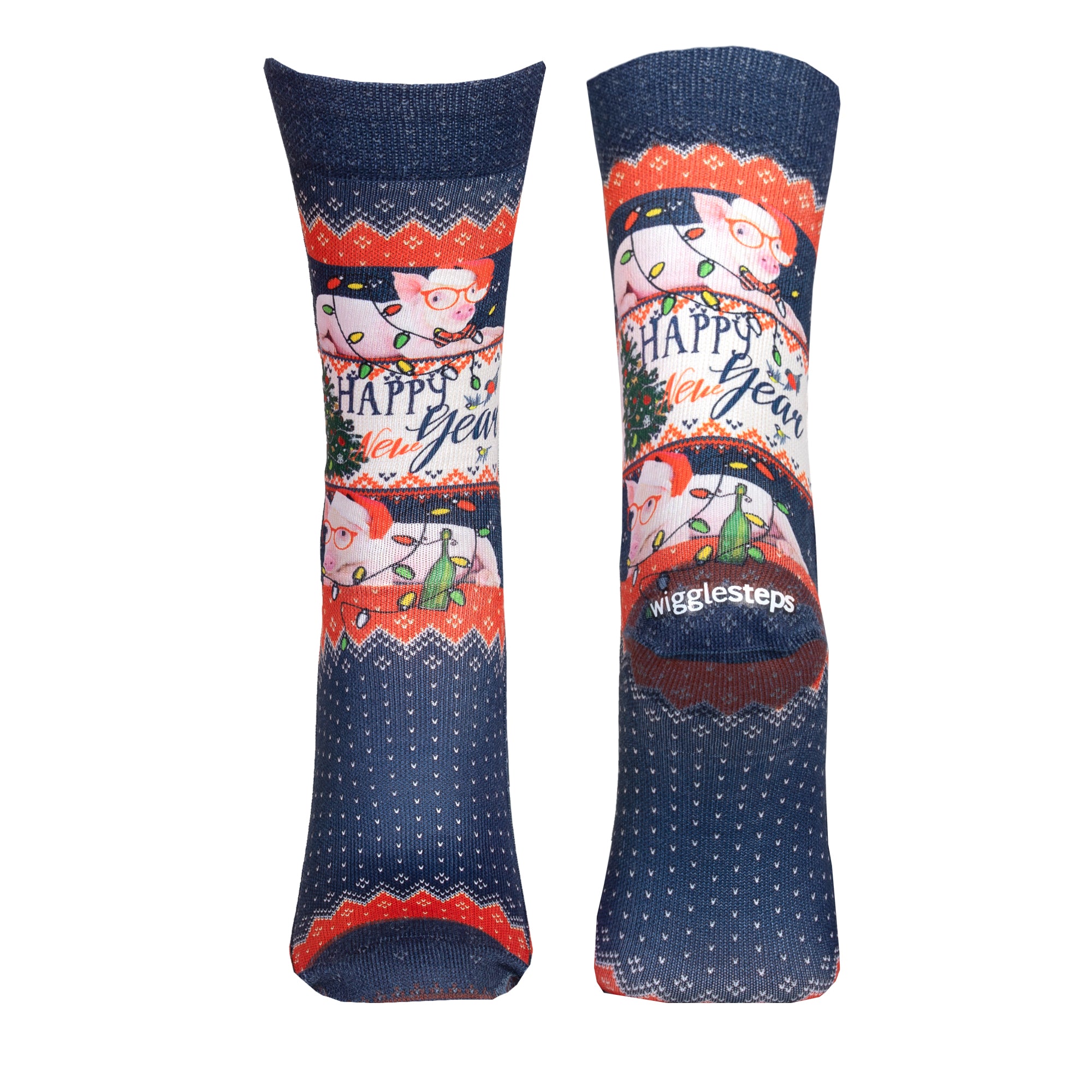 Knitted Pig  Man Socks