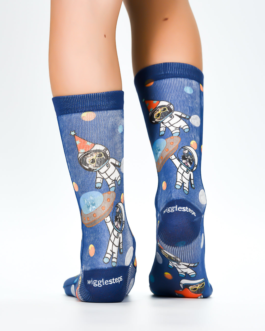 Space Dog Blue Kids Sock