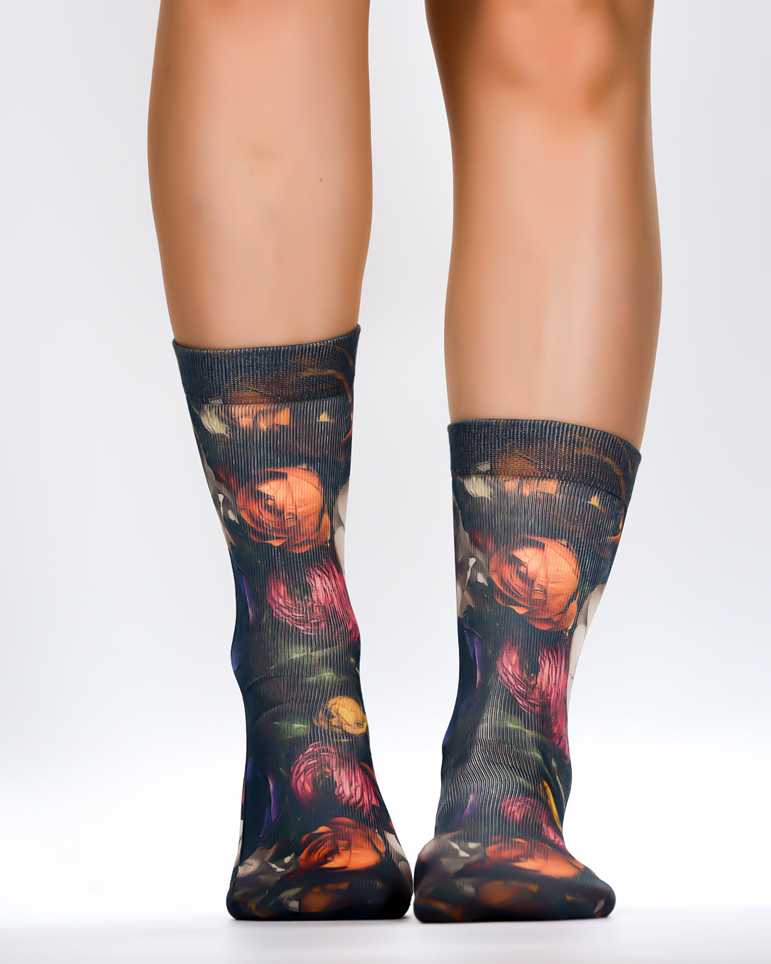 Flower Paint Lady Socks