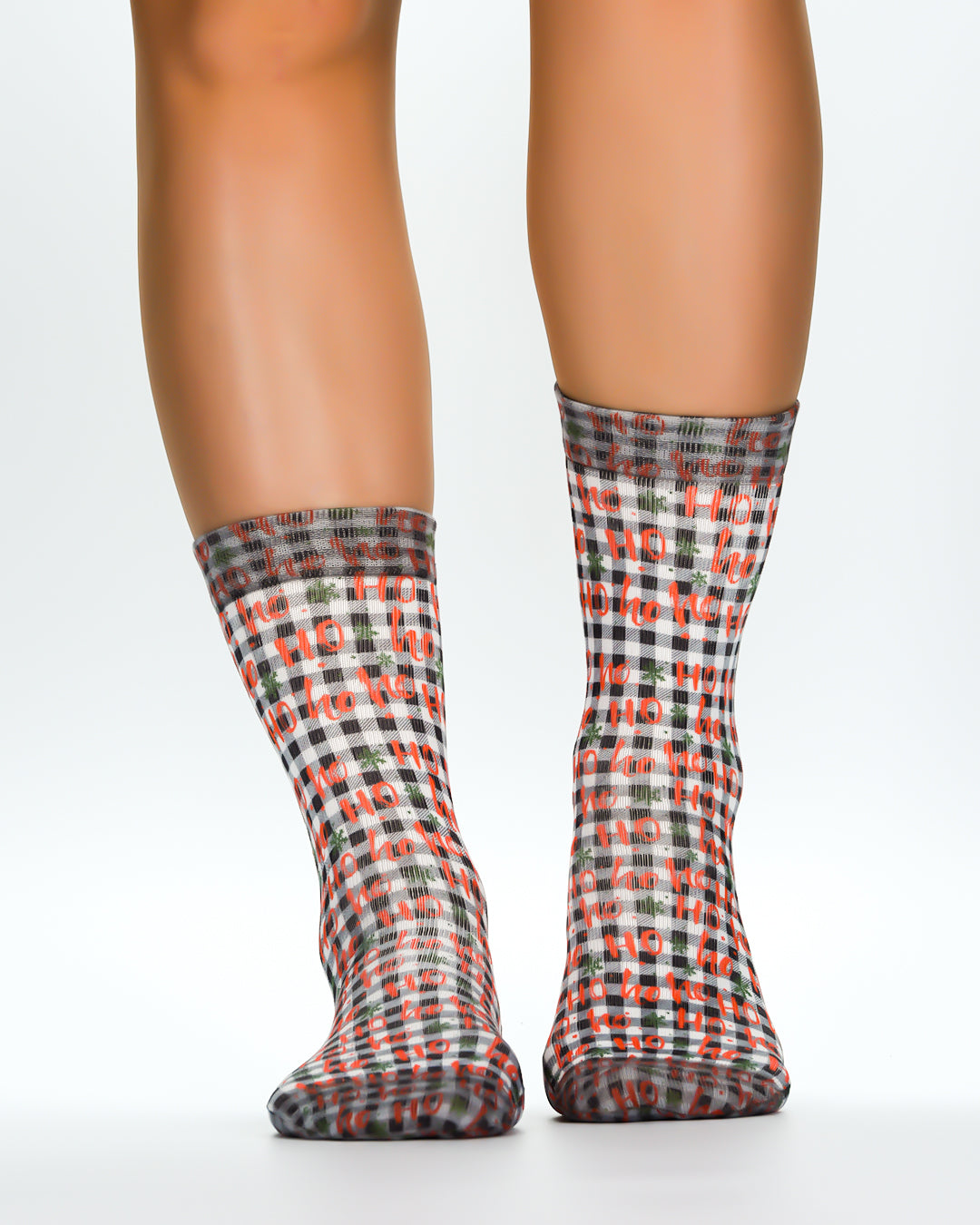 Ho Ho Ho Check Lady Sock