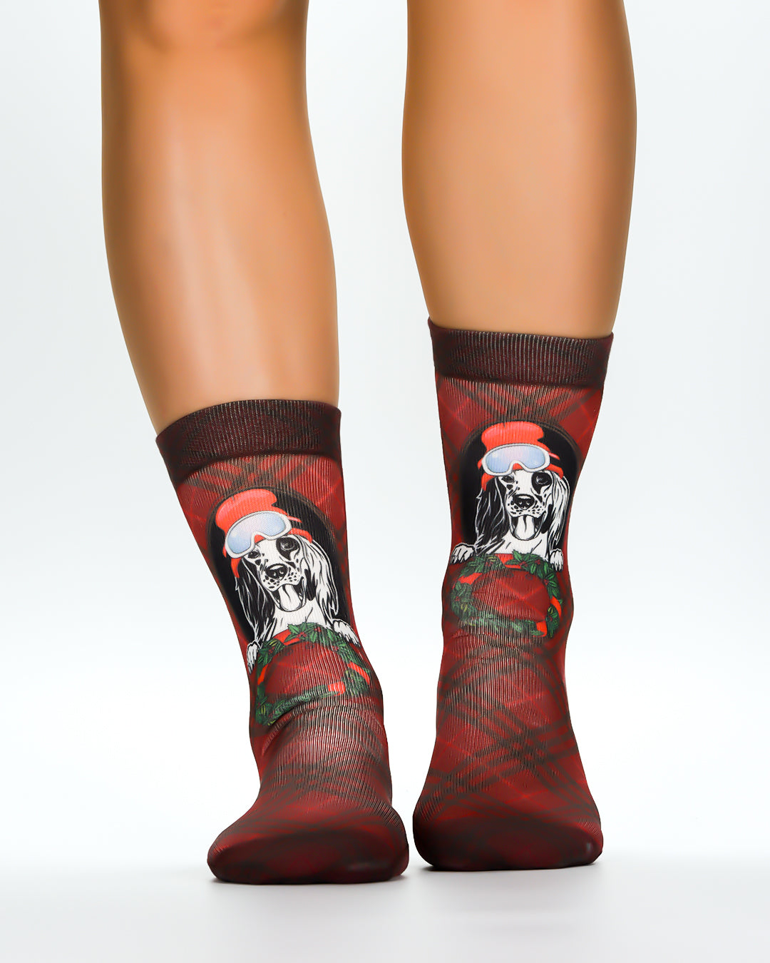 Christmas Dog Lady Sock