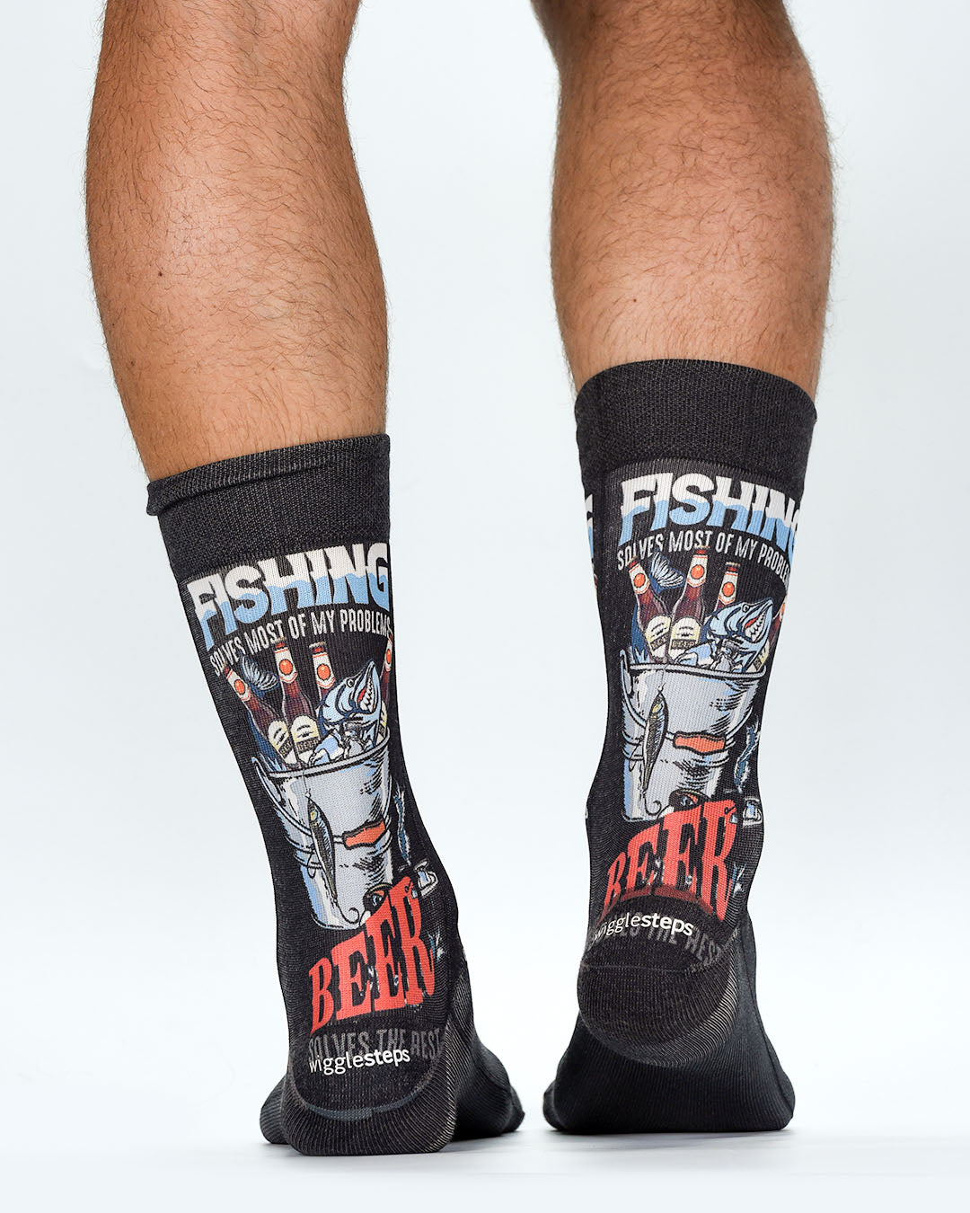 Fish and Beer Man Sock