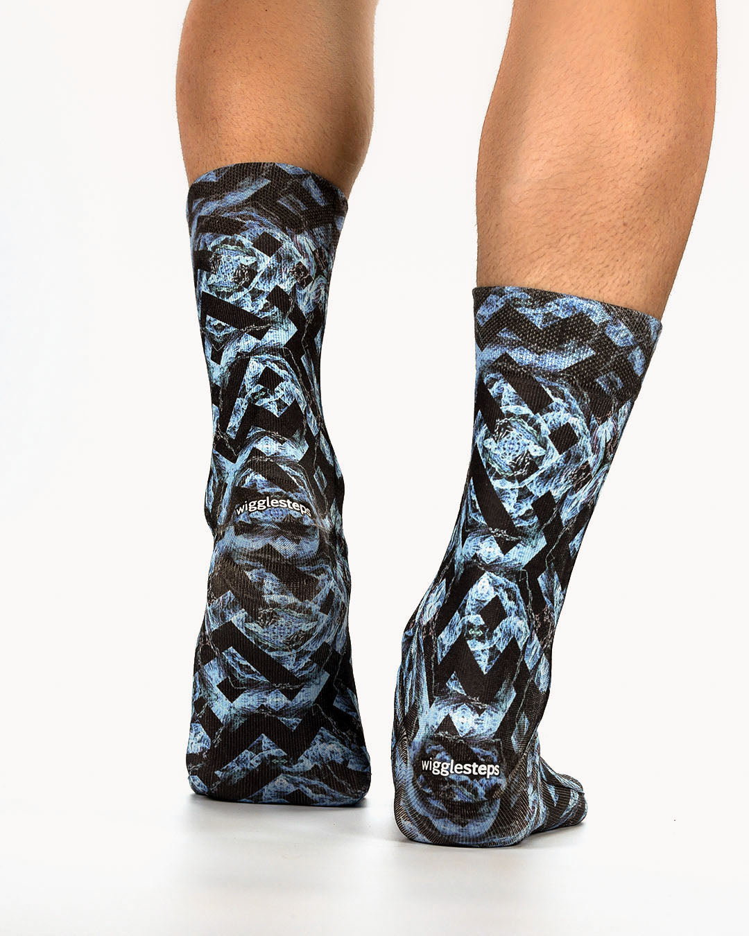 Blue Leopard Man Socks