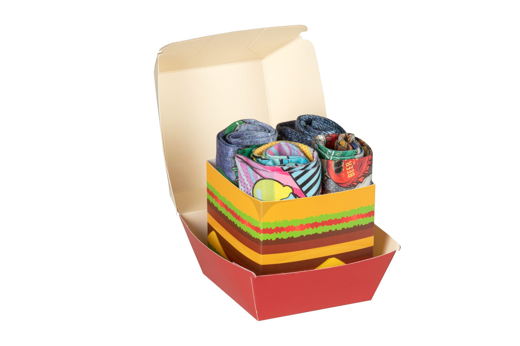 Food Gift Box Lady Socks