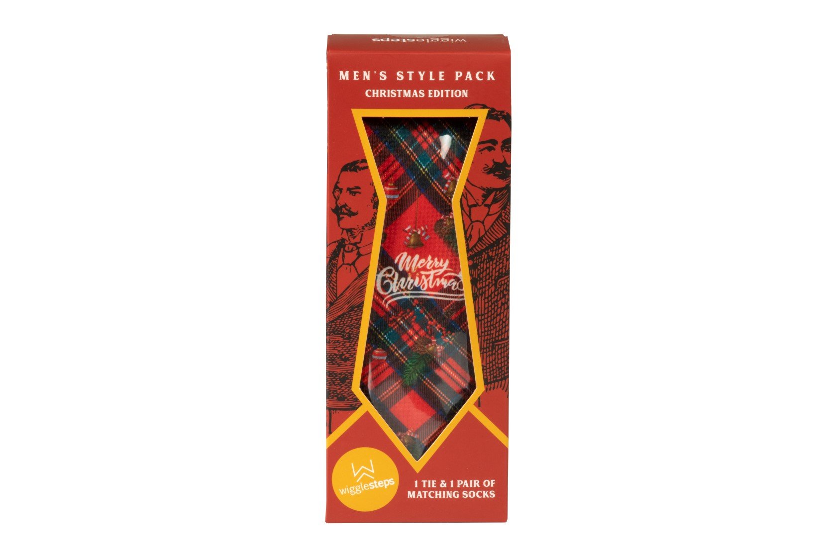 Christmas Check Berry Tie& Sock Pack