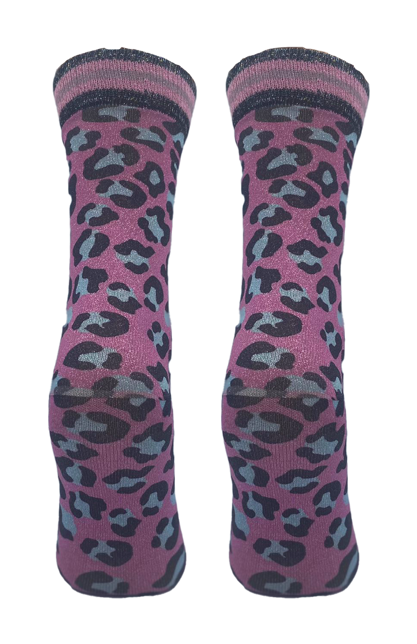 Glitter Leo Pink Lady Sock